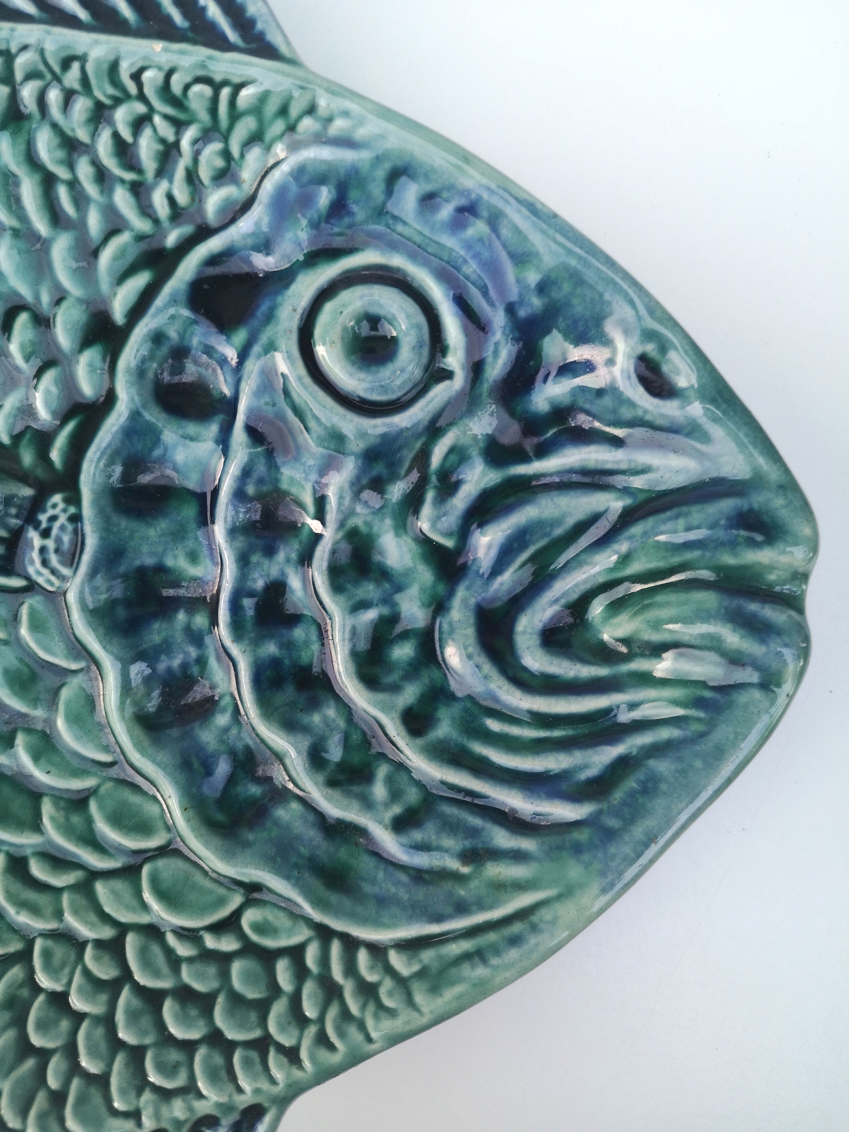 Vintage dish, slurry, fish-shaped