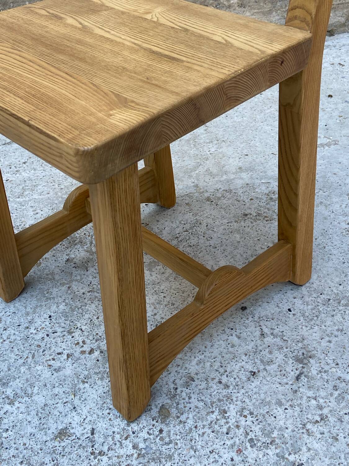 Set of solid oak chairs
