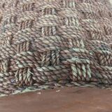 Straw rope pouf
