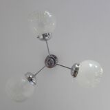 Vintage Murano Glass Pendant Lamp / Mazzega Sputnik Chandelier 1970's