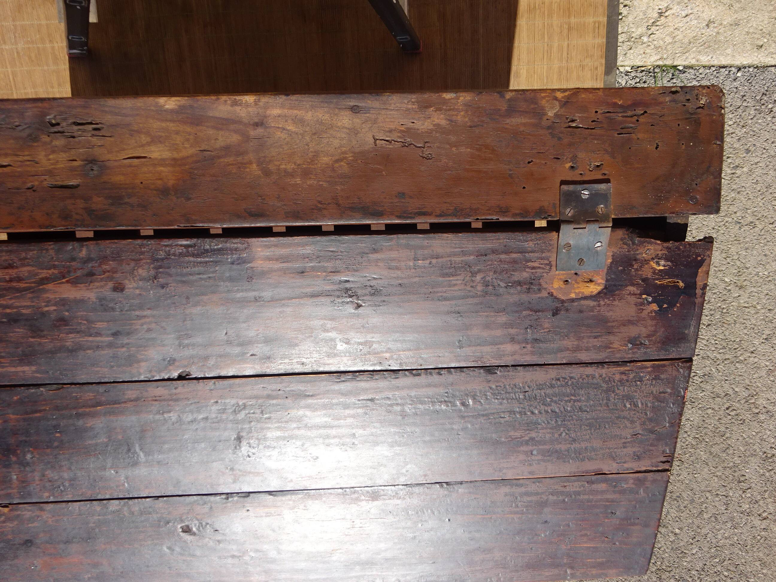 Old draining rack, chest, in solid oak