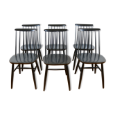 Set of 6 chairs scandinavian years 60