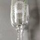 Set of 5 Champagne Flutes. Crystal glass. Empire style. Floral motifs.