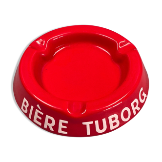 Ashtray in enamelled sheet metal Beer Tuborg Denmark - 15 cm