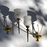 Pair of brass applique Maison Lunel