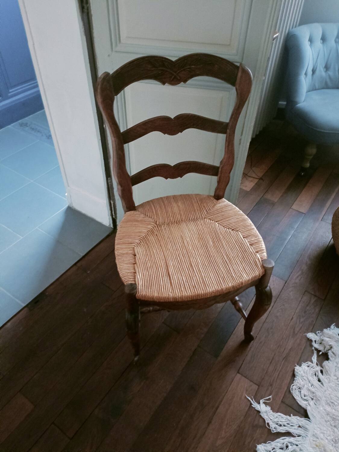 Rustic straw chair