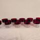 10 ruby glass cups, 1970s