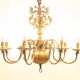 Important Dutch 8-light chandelier