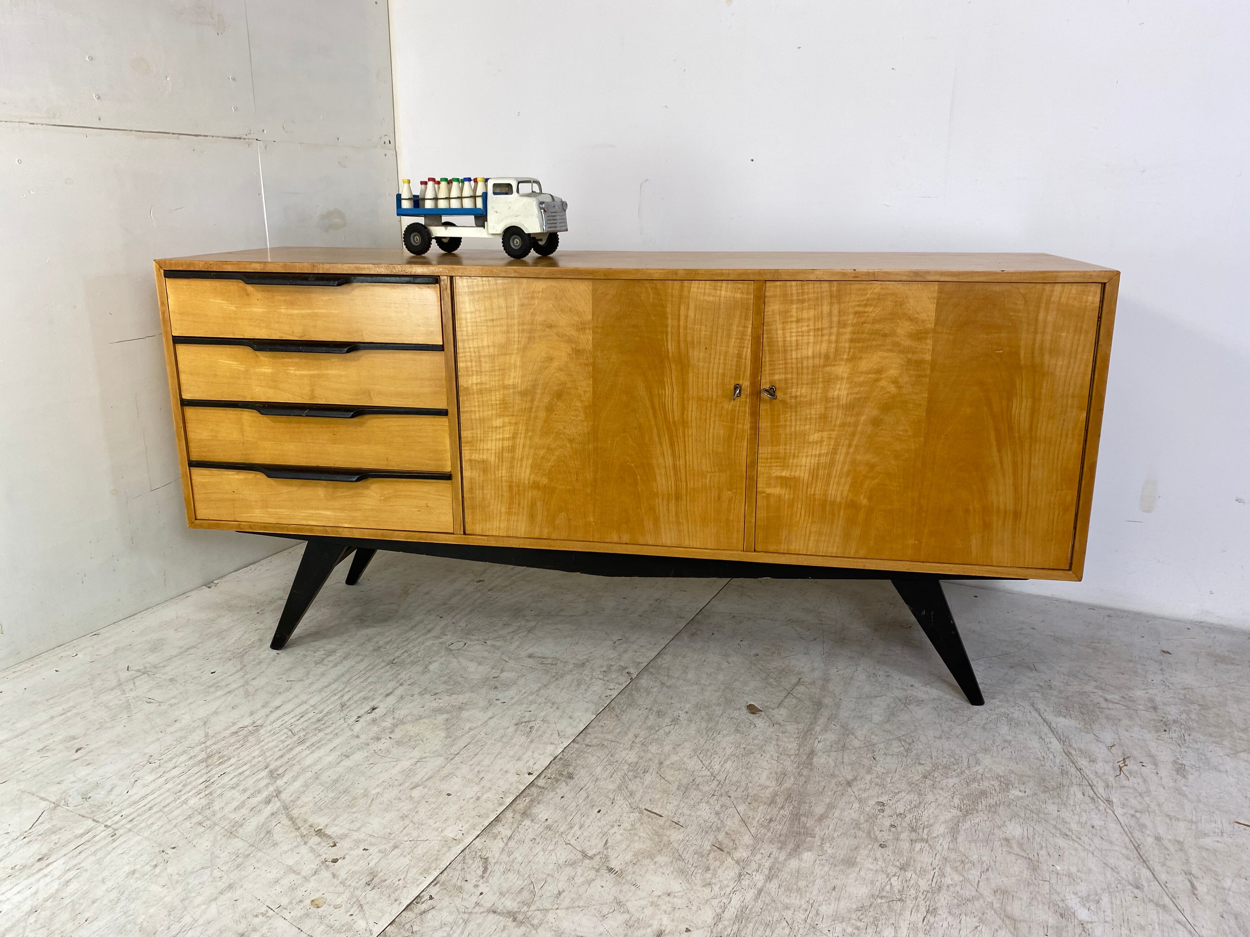 mid-century modern birch sideboard, 1950s