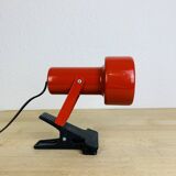Vintage red clamp spotlight wall light