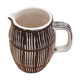 Former ceramic broc a brown and ecru stripes