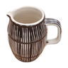 Former ceramic broc a brown and ecru stripes