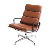 Eames lounge chair model EA 216 softpad in cognac