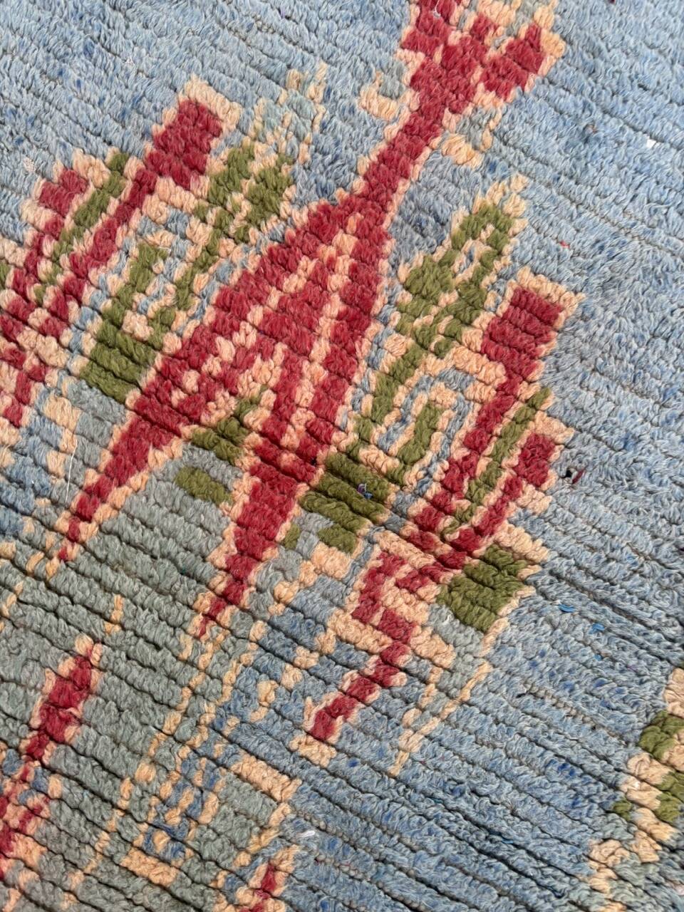 Small Moroccan Berber Rug, Authentic Boucherouite - coffee table rug