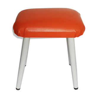 Small stool with orange seat