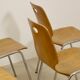 Set of 4 stackable chairs in plywood