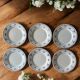 6 antique flat plates in Sarreguemines earthenware