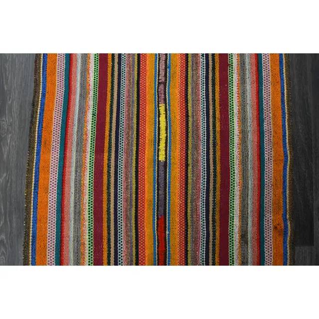 1970s Vintage Turkish Oushak Handmade Wool Cotton Orange Runner Rug  77x216