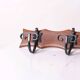 wood and wrought iron coat racks, set of two