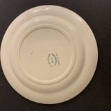 6 old blue flat plates La Samaritane Terre de Fer