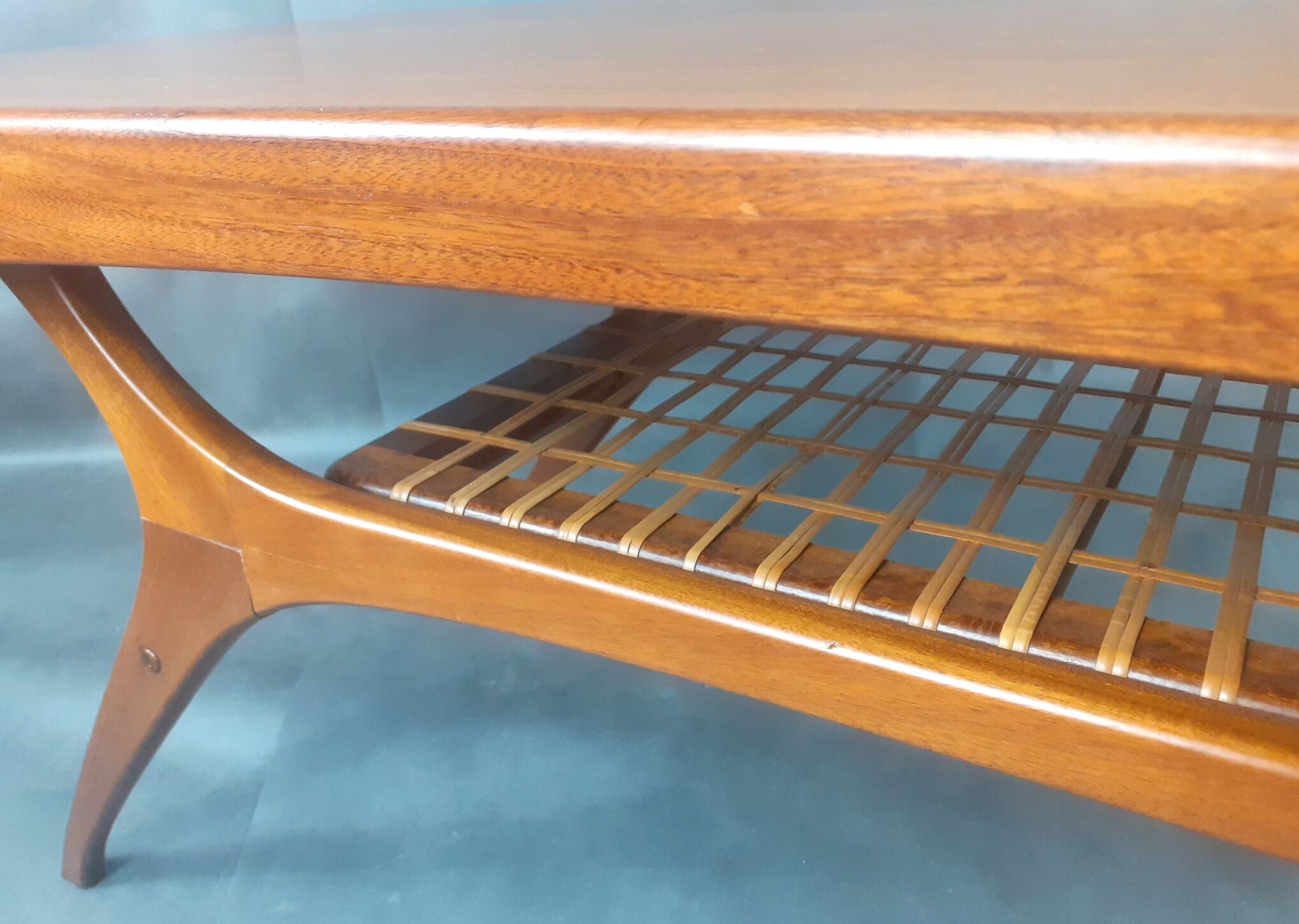 Teak & Fluted coffee table by Olav Laupsa for Sola Møbler, Vintage Norwegian 1960s