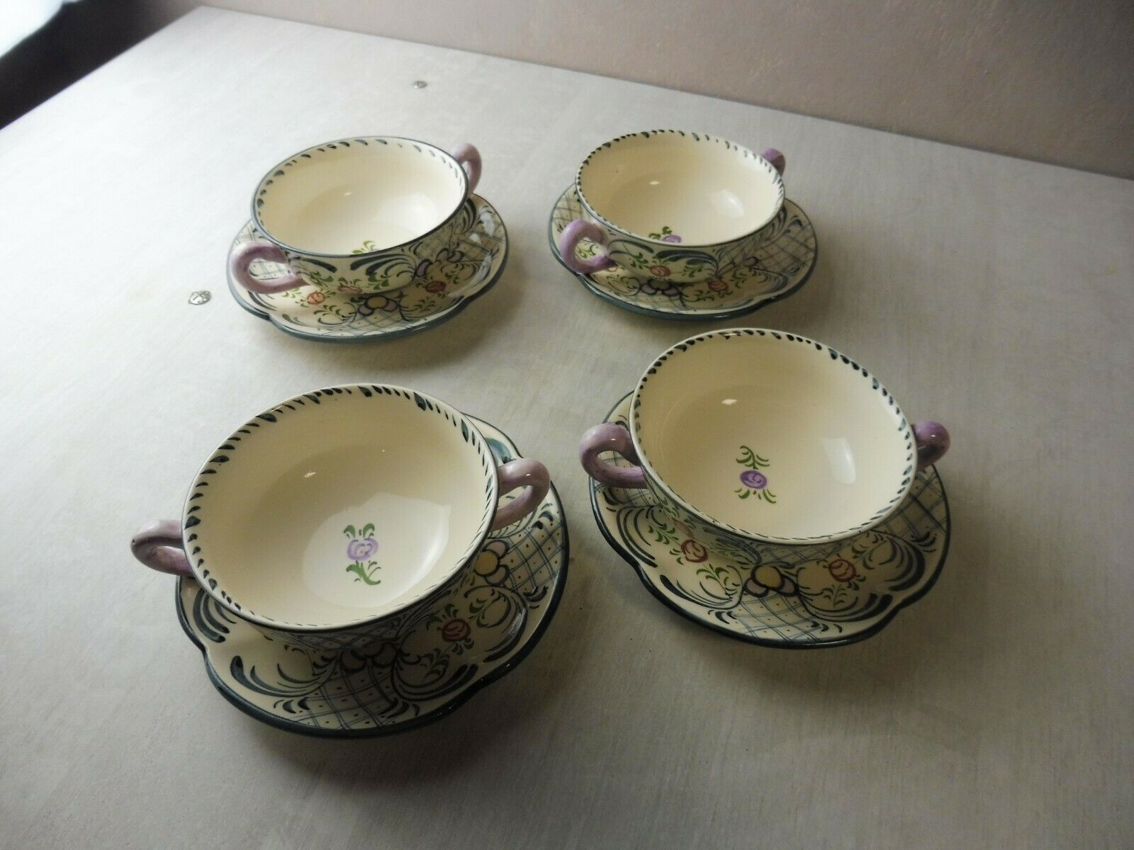 Set of soup bowls, georg Schmider Zeller décor, Dekor Favorite