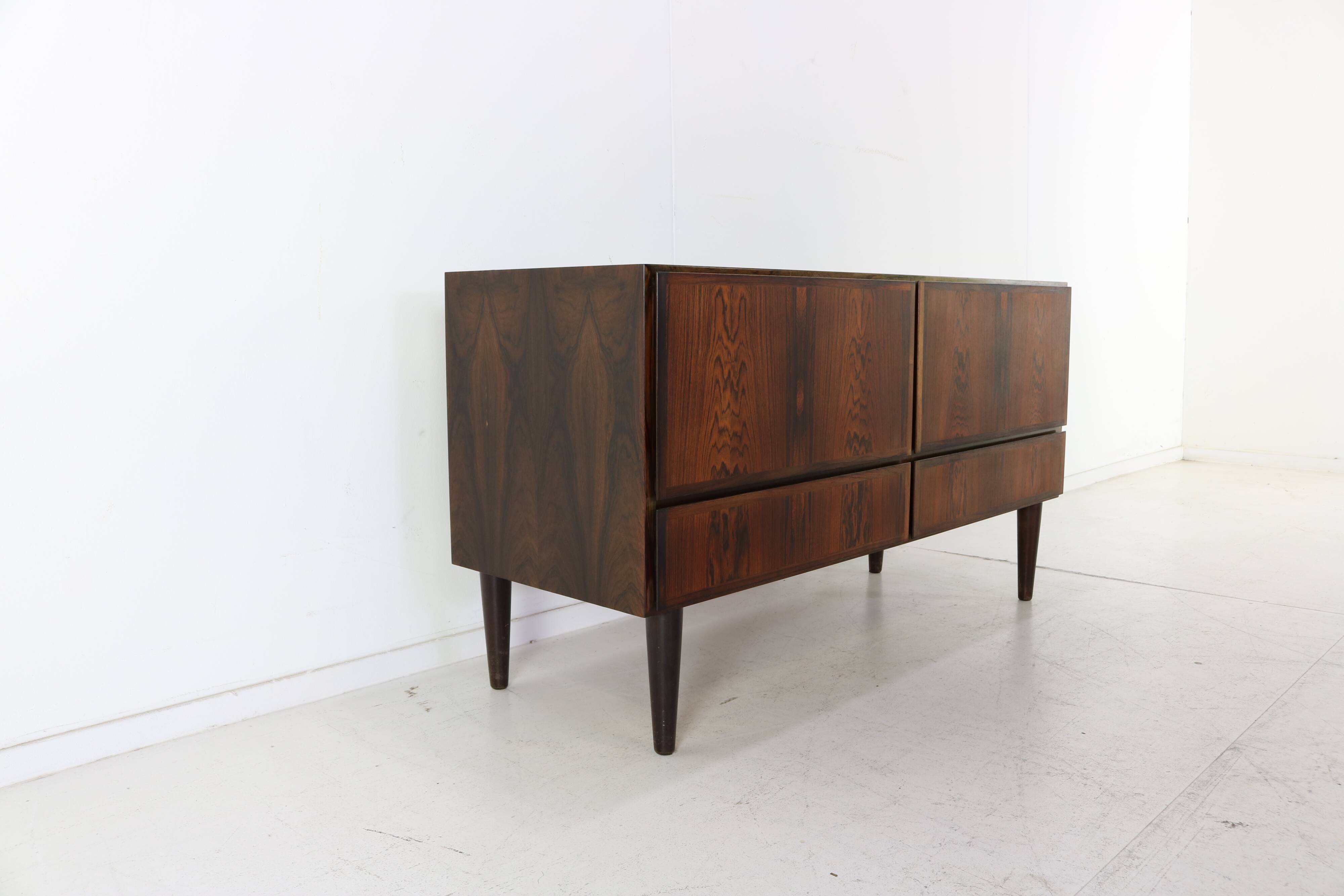Rosewood office cabinet with 2 large heavy drawers