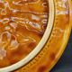 Vintage Vallauris plate, glazed ceramic in wicker style.