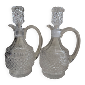 2 carafes cristal
