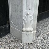 Louis XV Style Fireplace In Carrara Marble Circa 1880