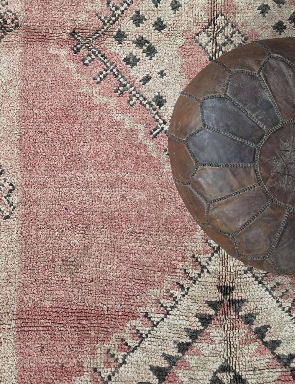 Tapis Marocain Rose Vintage - 390 x 166 cm