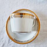 Lujoso Play para Café o Tee para respaldo en Porcelana Tharaud Limoges Modelo Austerlich