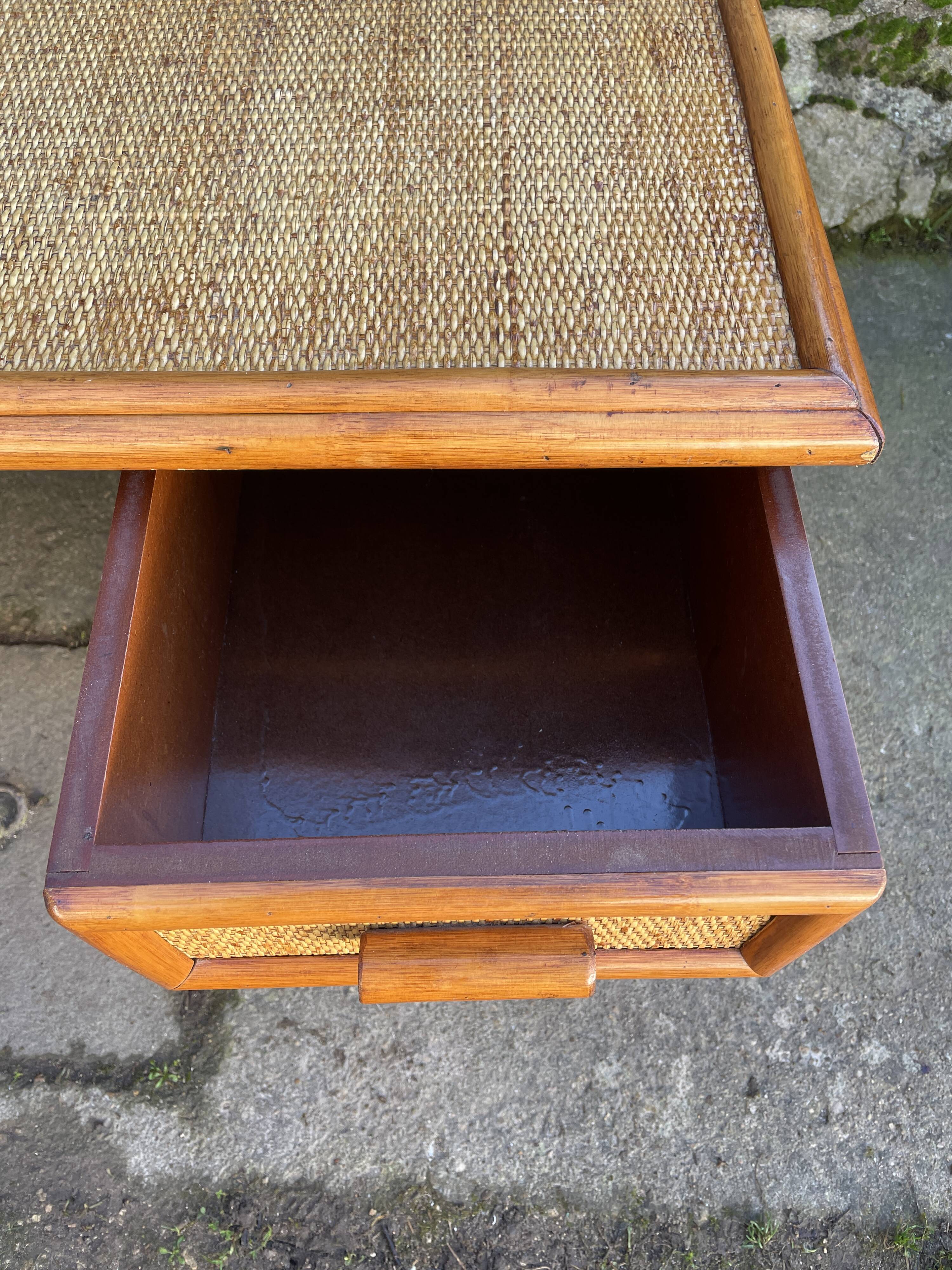 Large rattan desk