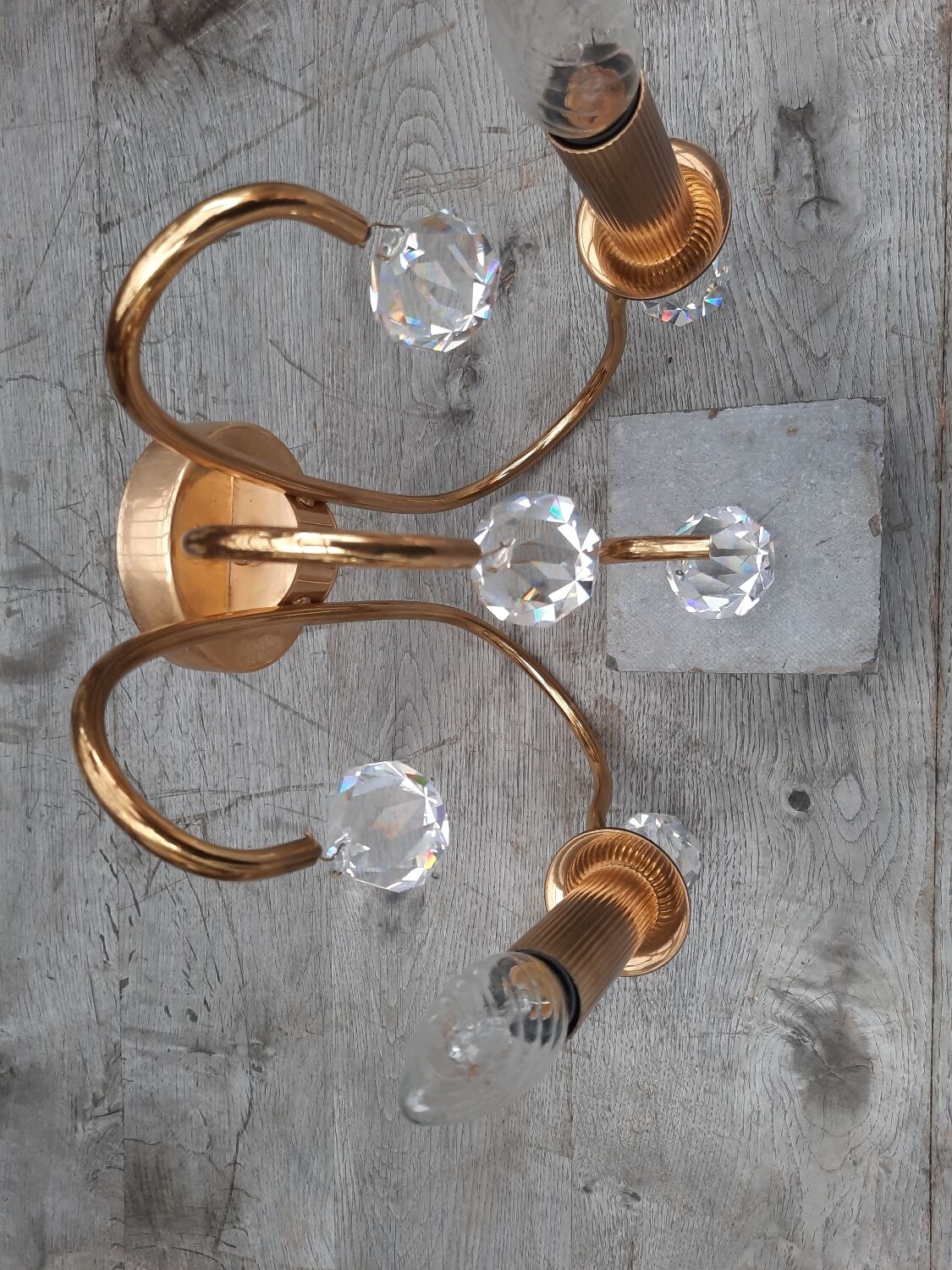 Pair of 1970's Boulanger gilt wall sconces