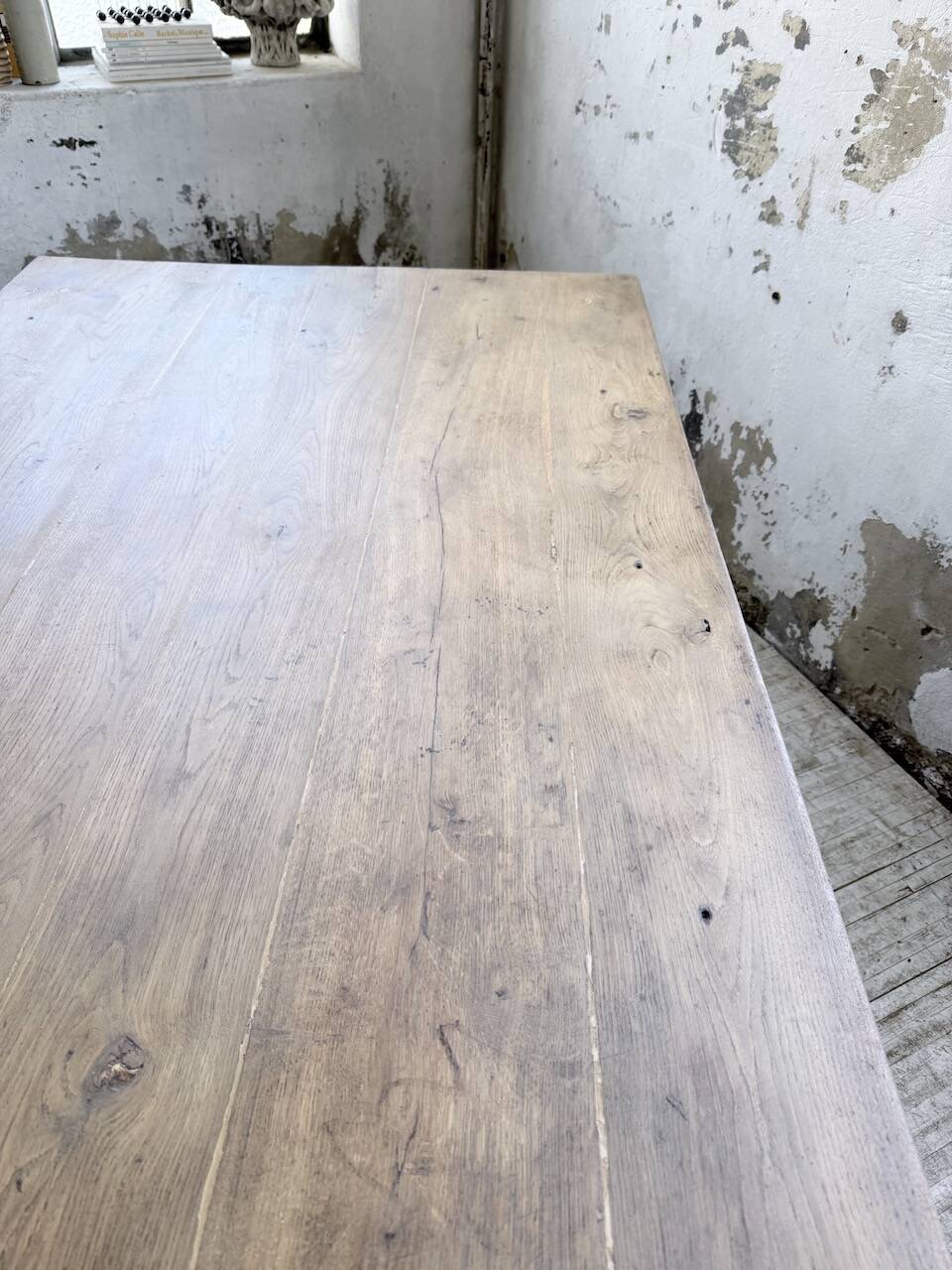 Oak farmhouse table 1950 212cm