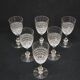 6 Antique Baccarat Crystal Engraved Wine/Port Glasses