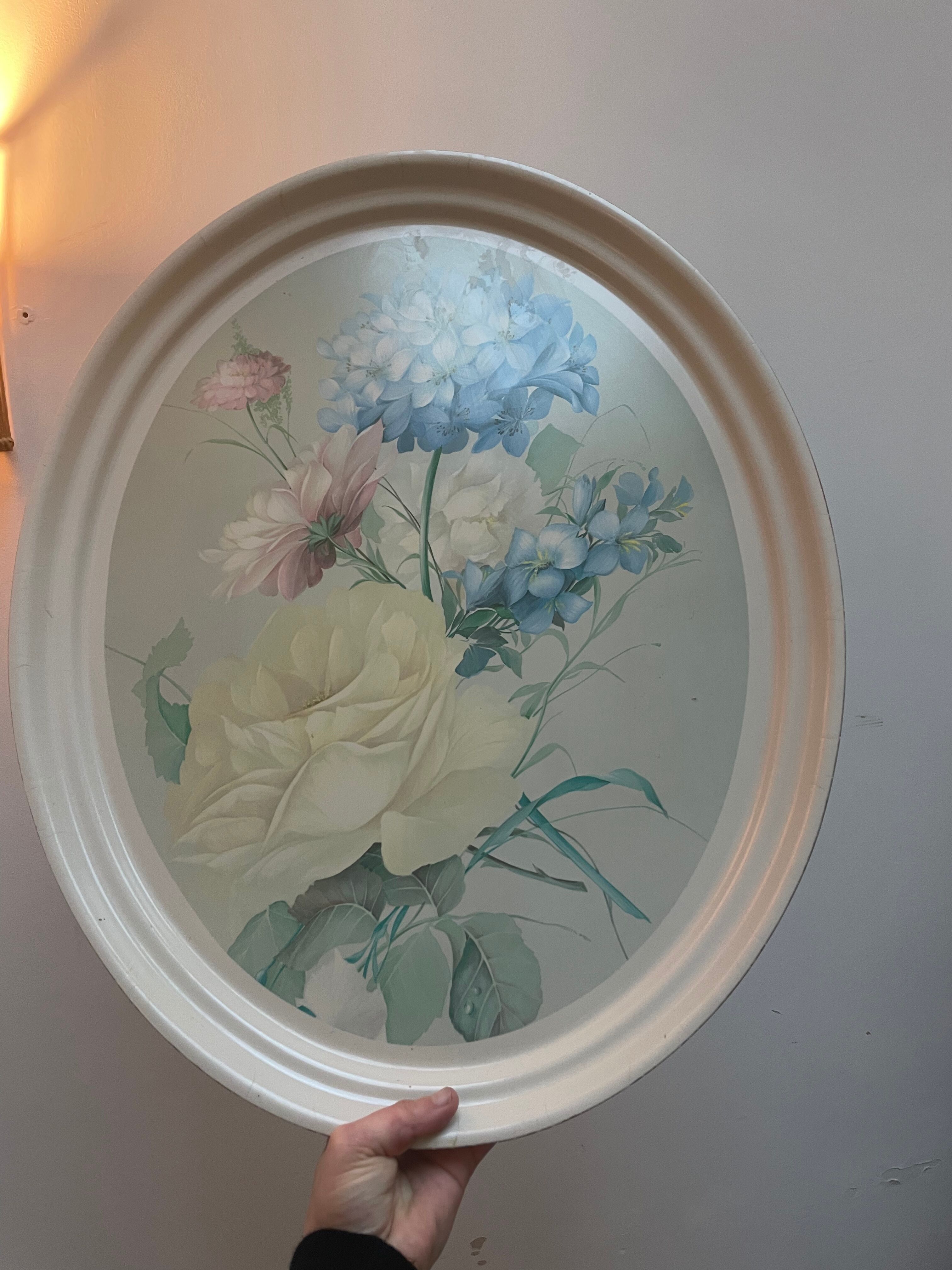 Oval flower service tray