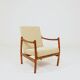 Mid-century modern design armchair green nebula bentwood 1960
