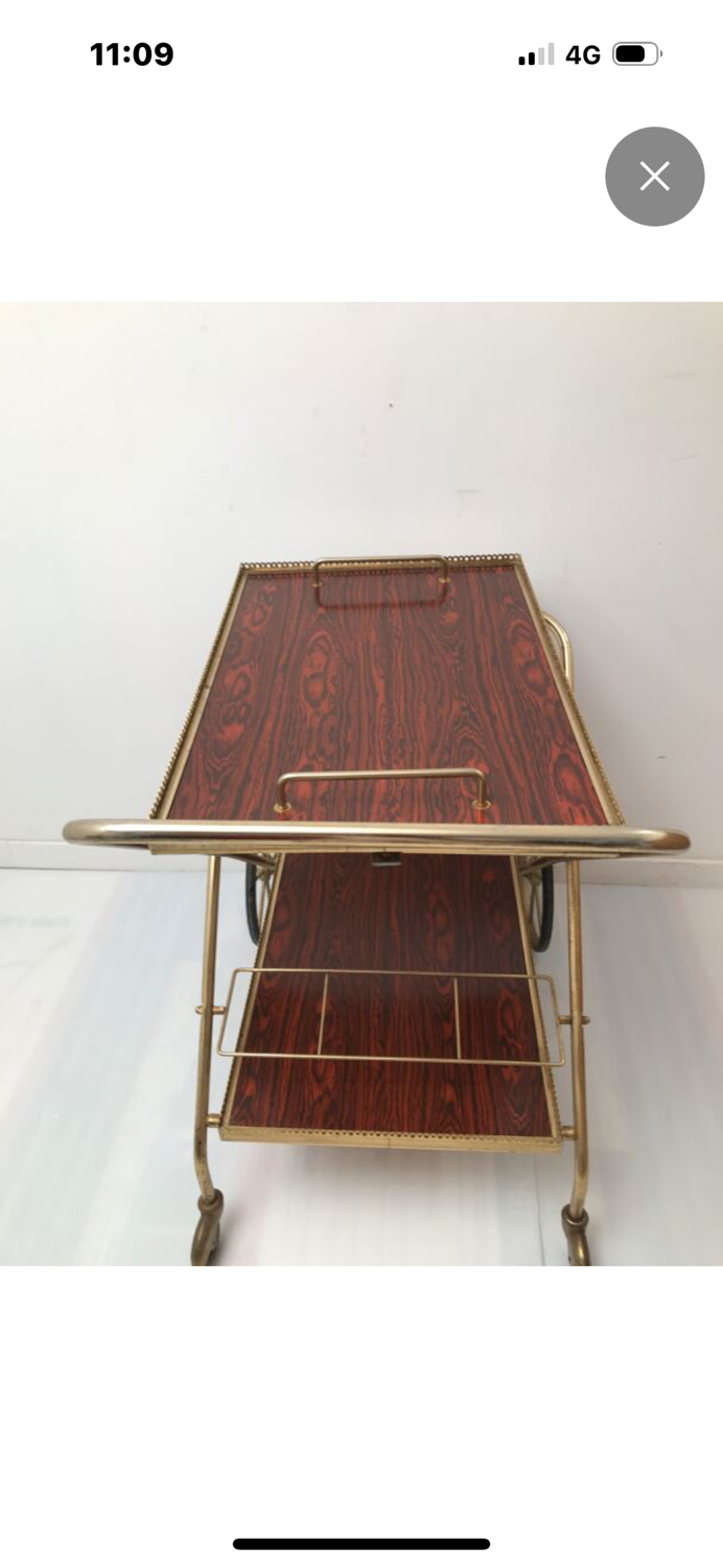 Vintage rolling serving cart 1969