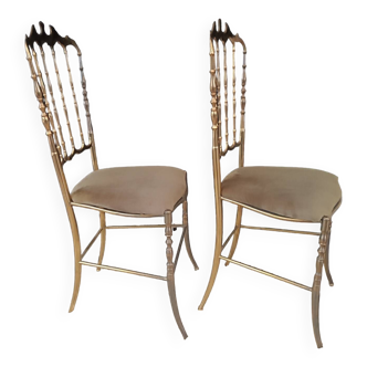 Chiavari brass chair