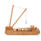 Vintage 60s wooden toy boat by "Sliedrecht"