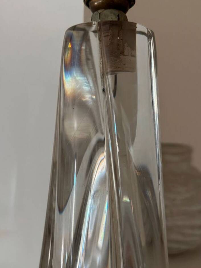 DAUM lamp base Nancy France in signed crystal – 30 cm