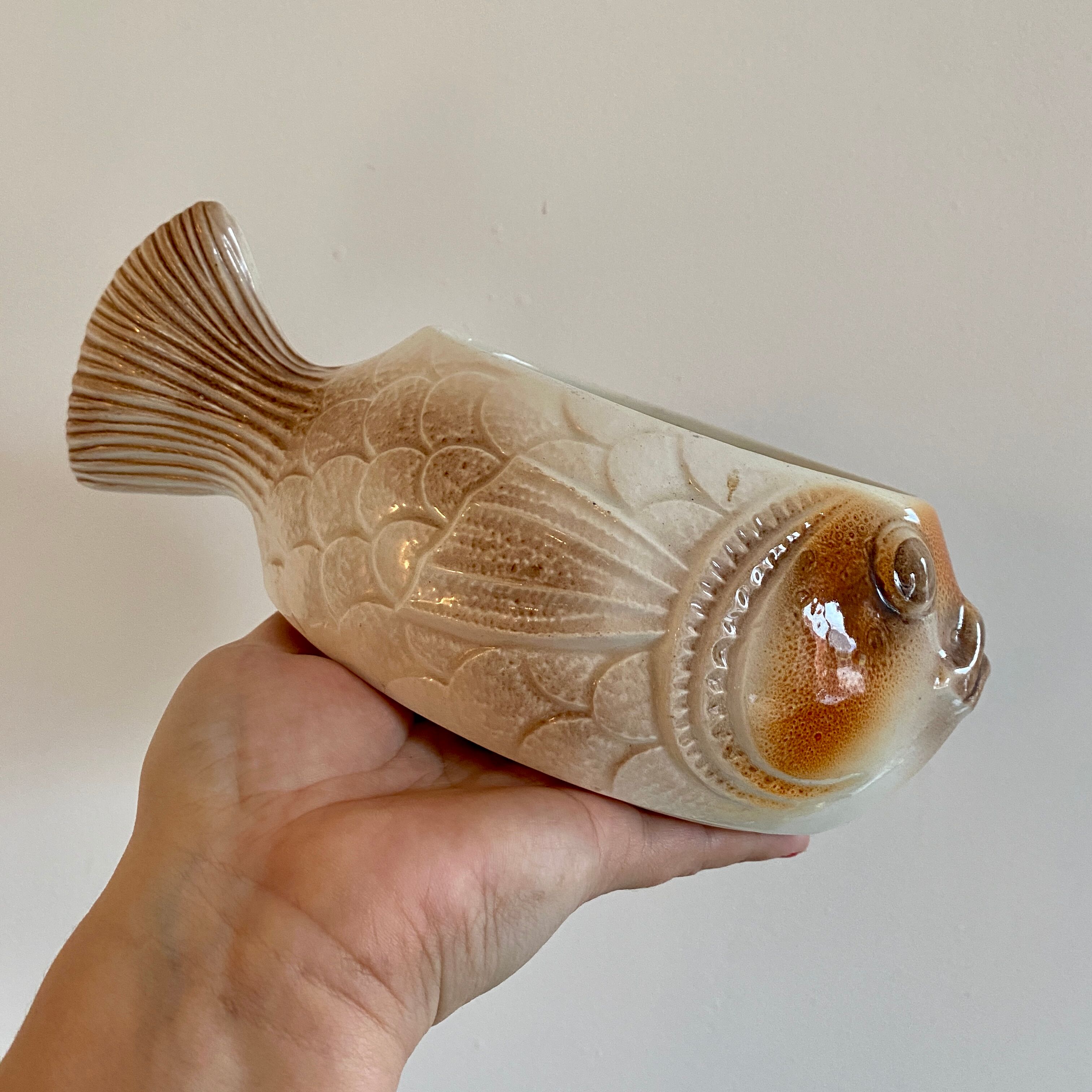 Lot plat et saucière poisson vintage Sarreguemines