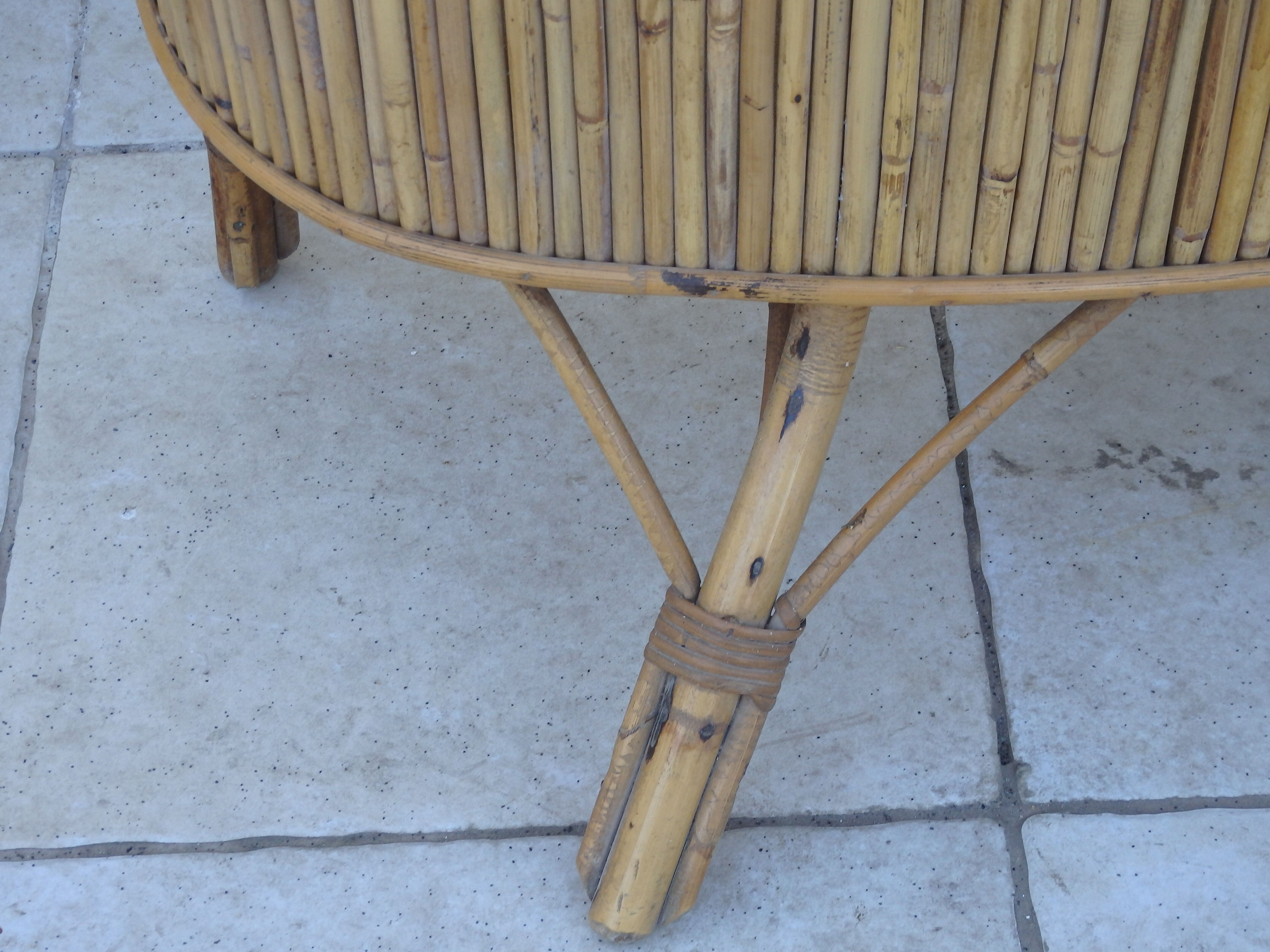 Scandinavian vintage rattan bar
