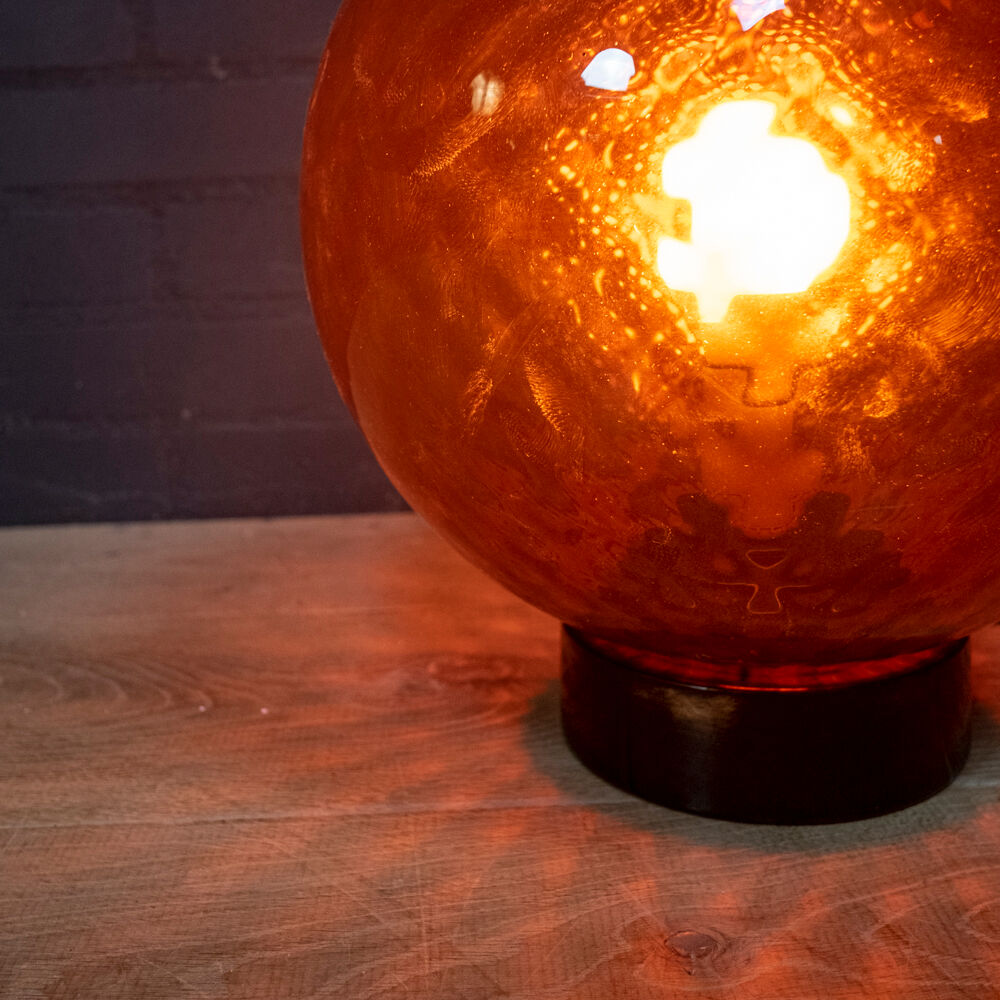 Venini Balloton table lamp red Murano glass