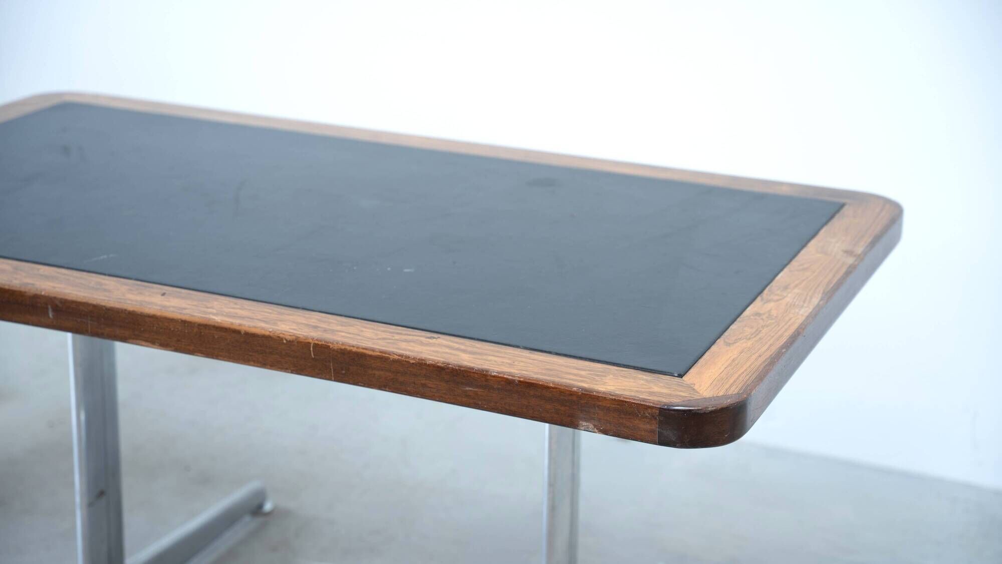 Bureau danois avec dessus en cuir