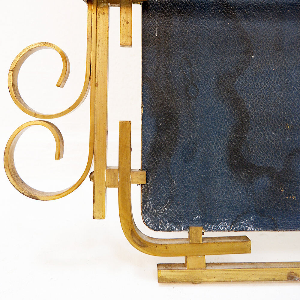 Italian brass mirror with scrolls, mid-century - 1950s