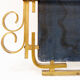 Italian brass mirror with scrolls, mid-century - 1950s