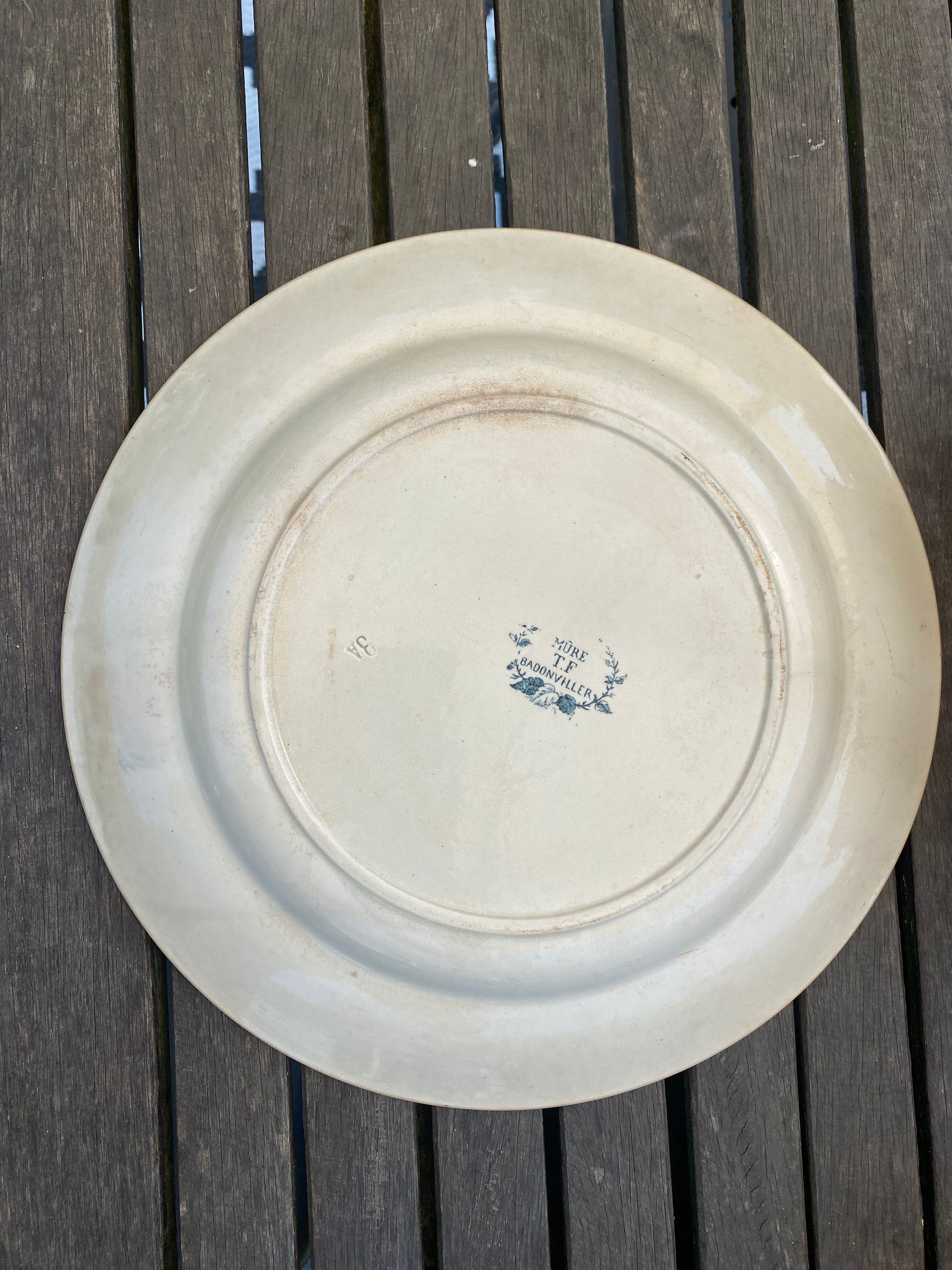 Iron earth dish Badonviller blackberry model