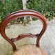 2 Louis Philippe chairs in curved solid wood and ecru fabric